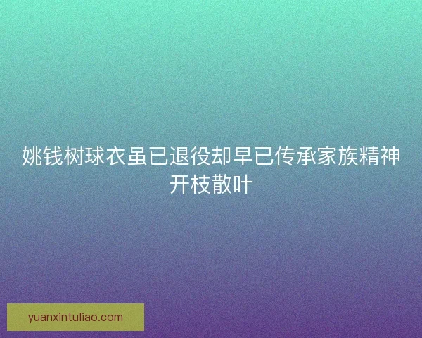 姚钱树球衣虽已退役却早已传承家族精神开枝散叶